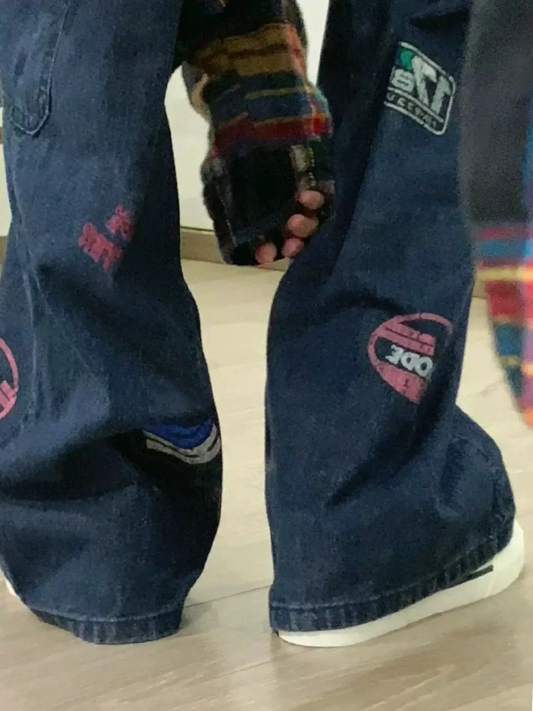 Y2K アメリカンレトロ ワークウェア デニムパンツ ユニセックス ルーズ ワイドレッグ ストレートパンツ ストリートウェア 秋 フロア丈ジーンズ