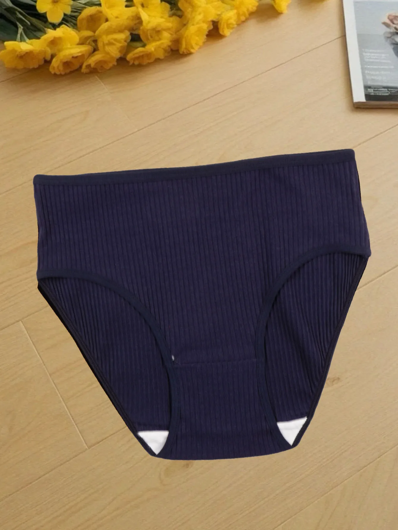 여성용 코튼 팬티, 하이 웨이스트 팬티, 배꼽 지지대 브리프, 편안하고 부드러운 팬티, 10 개/세트