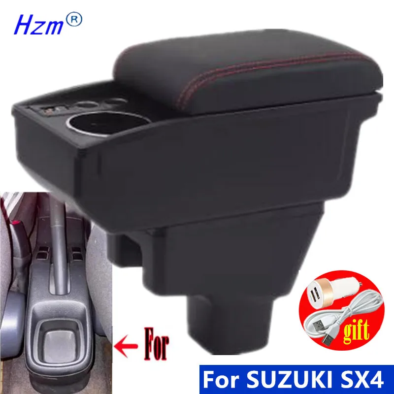 

Подлокотник-бокс для SUZUKI SX4, органайзер с подстаканником, аксессуары для тюнинга салона автомобиля