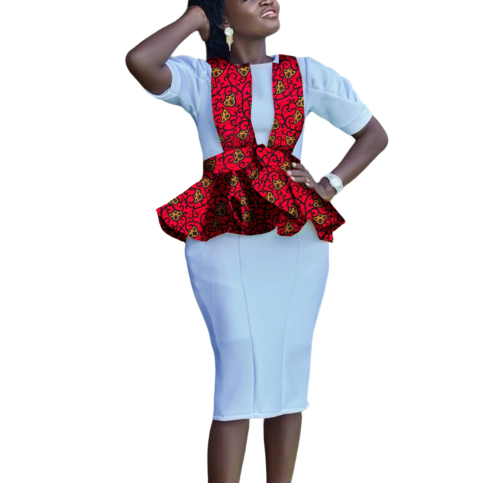 

African Attire for Women Dashiki Vest Nigerian Cotton Ankara Kente Print Clothes Paired with Shirt