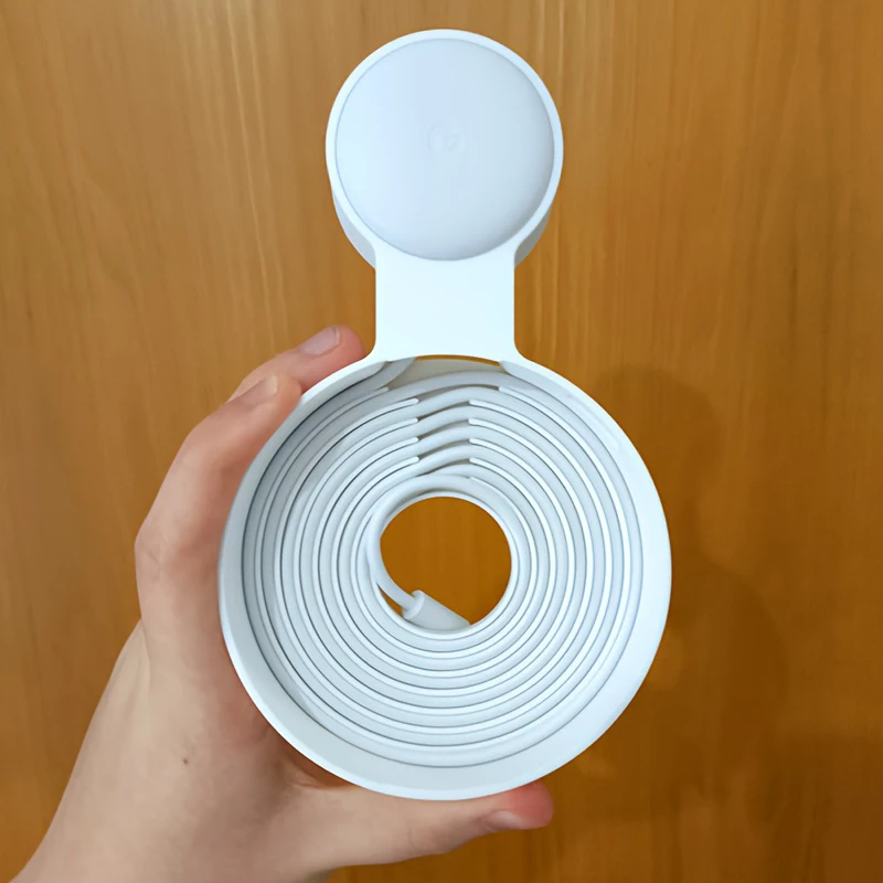 1pc Speaker Stand Smart Speaker Socket Hanger For Nest Mini 4.7cm Power Adapter Width Cable Arrangement Storage Hanger
