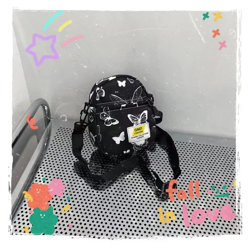 1 Piece Kids Boy Girl Backpack Fashion American Style Butterfly Small Messenger Bag Mini Portable Outdoor Coin Earhpne Toys Bag