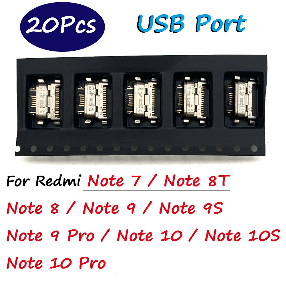 

20 шт., новый разъем зарядки для Xiaomi Redmi Note 11 7 8 8T 10S 9S 9 10 Pro Разъем для зарядки Micro USB Разъем для зарядки Разъем для зарядного устройства