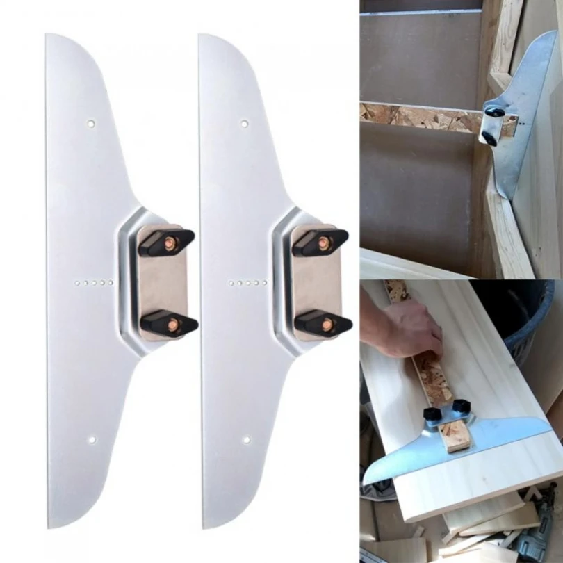

1 Pair Stainless Steel Stair Tread Template Tool Gauge for Stair Board Tile Positioning Measuring Tool Angle Ruler