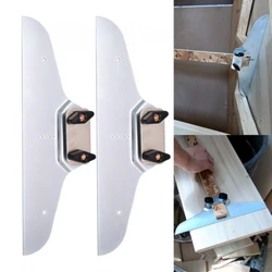 1 Pair Stainless Steel Stair Tread Template Tool Gauge for Stair Board Tile Positioning Measuring Tool Angle Ruler