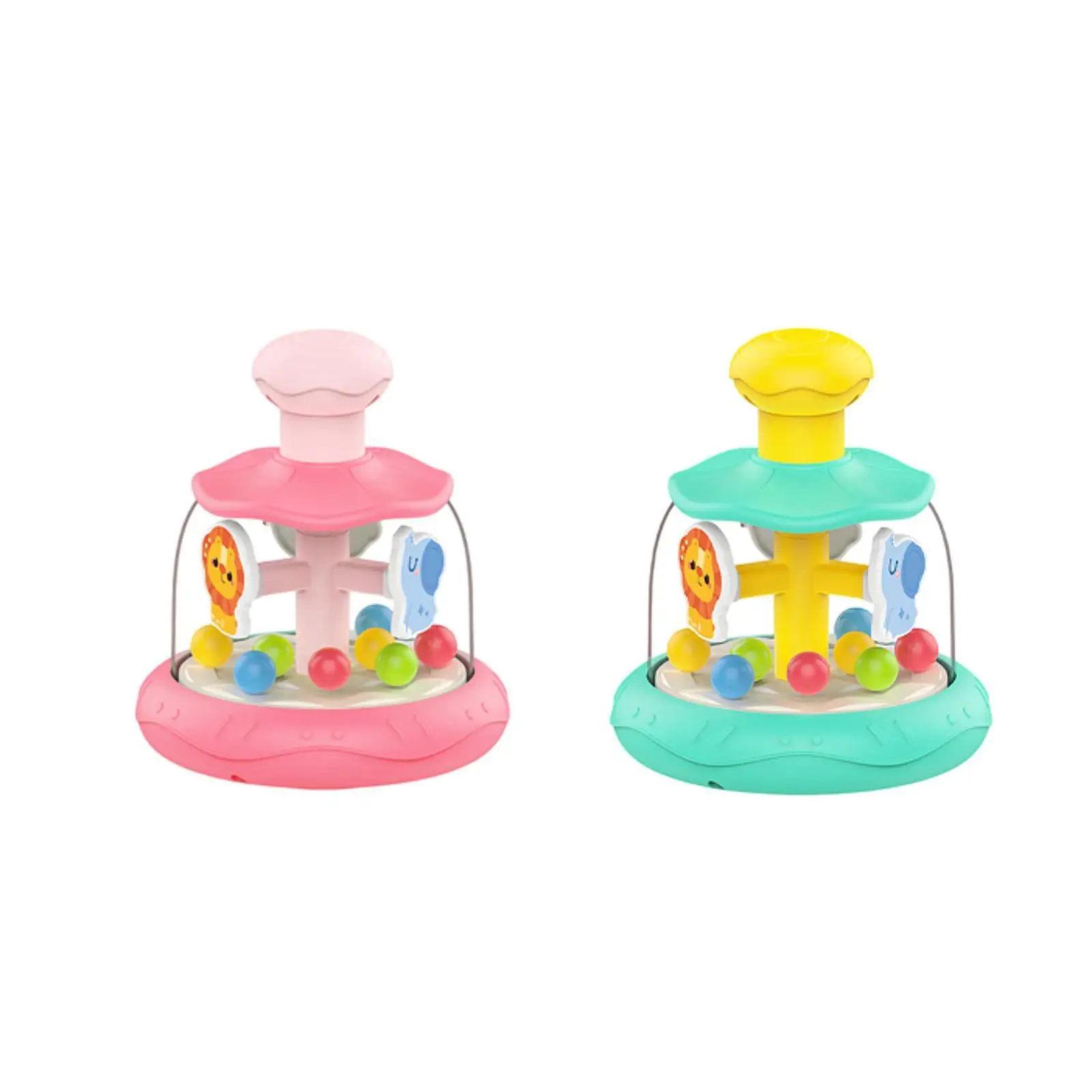 Baby Press Spin Toy Jumping Ball Learning Toy for Infant Baby Girls Boys