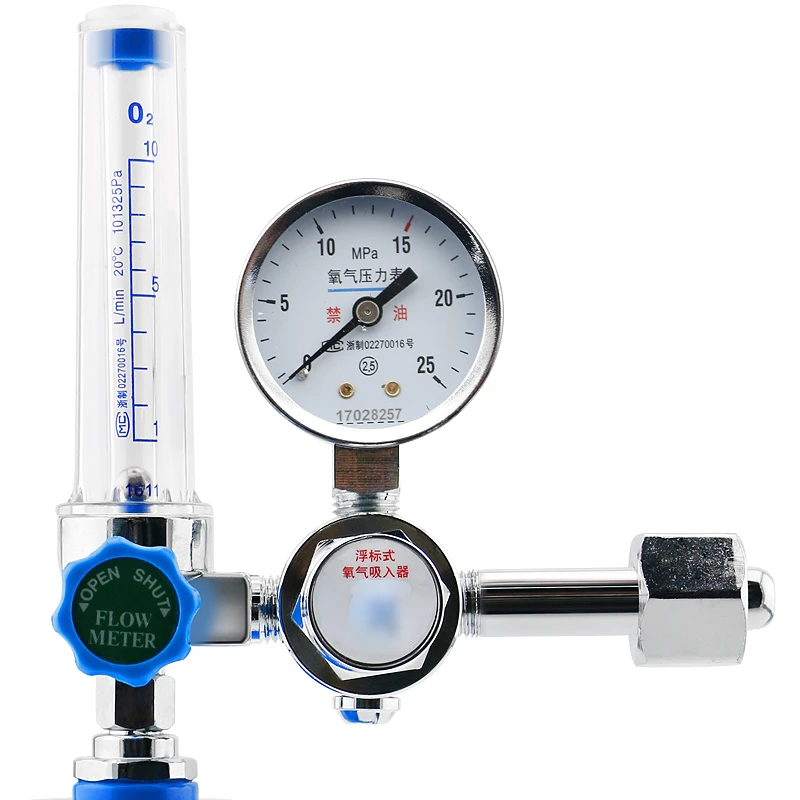Valvola di riduzione della pressione del manometro del flusso domestico dell'inalatore della bombola di ossigeno medico