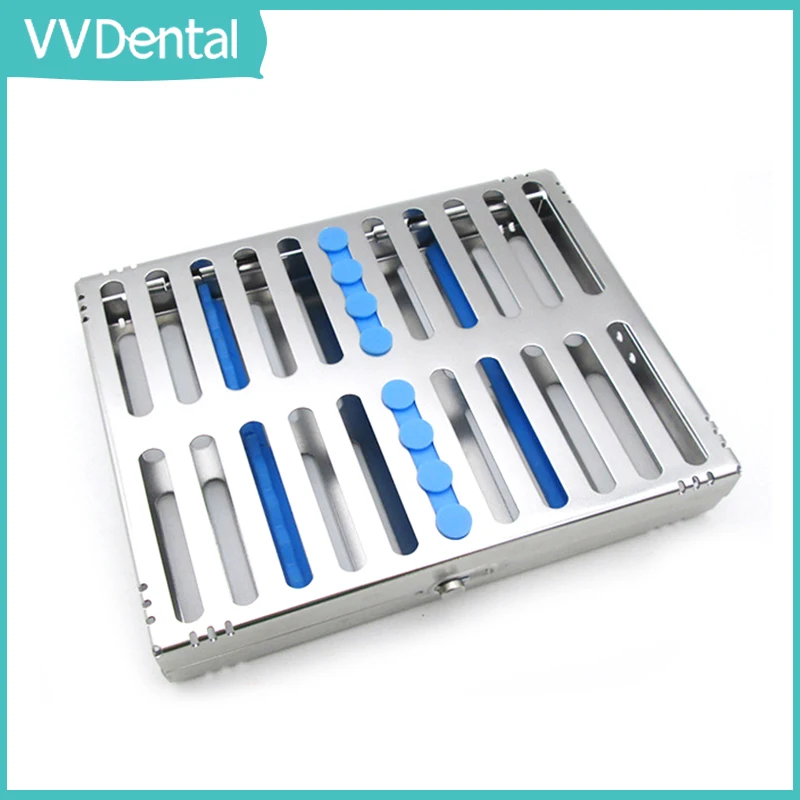 

Dental Sterilization Rack Surgical Autoclavable Sterilization Box Stainless Steel Dental Storage Box File Burs Disinfection Tray