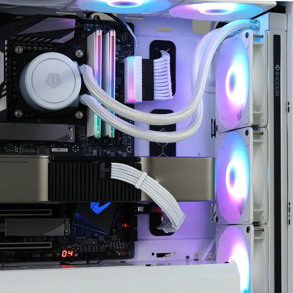 ATX 24Pin إلى 90 درجة اللوحة الأم موصلات الطاقة أجزاء الكمبيوتر موصل إمداد الطاقة 5 فولت 3-pin ARGB لتقوم بها بنفسك تصاعد