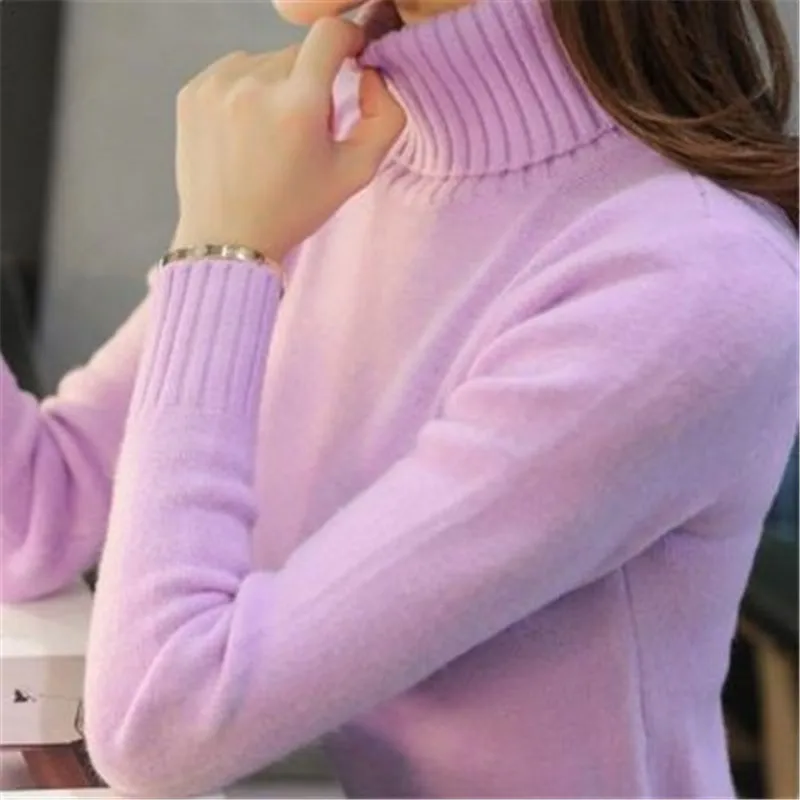 Turtleneck Fashion Sweaters for Women Vintage White Yellow Cashmere Sweater Knitted Designer Tops Winter 2022 Trend Aesthetic Pu