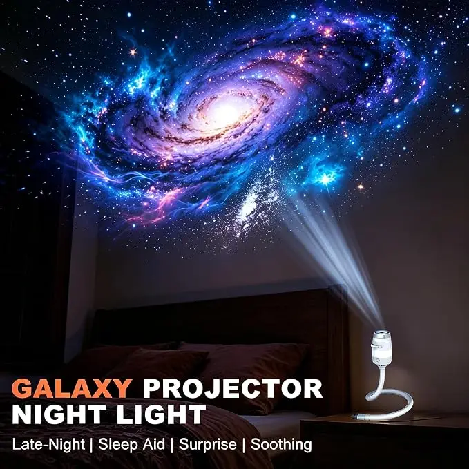 Galaxy Star Night Light Projector 2 In 1 Usb Led Night Light Atmosphere Lamp For Bedroom Family Ceiling Car Decor Birthday Gift