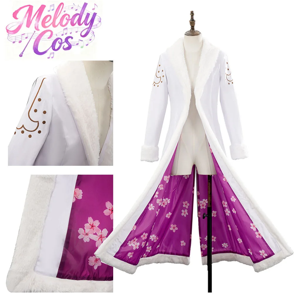 

Adult Niko Robin Cosplay Costume Movie Pirate Fantasia White Long Coat Halloween Carnival Fancy Party Disguise Clothing Suit