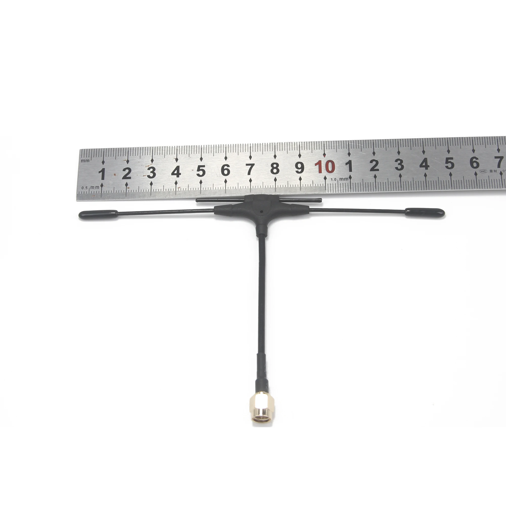 เสาอากาศแบบ T ขนาด 80 มม. ความถี่คู่ 915M/2.4GHz ความถี่สูง หัว SMA สำหรับโดรนแข่ง RC FPV มัลติคอปเตอร์ อะไหล่ฟรีสไตล์ 1/5/10 ชิ้น