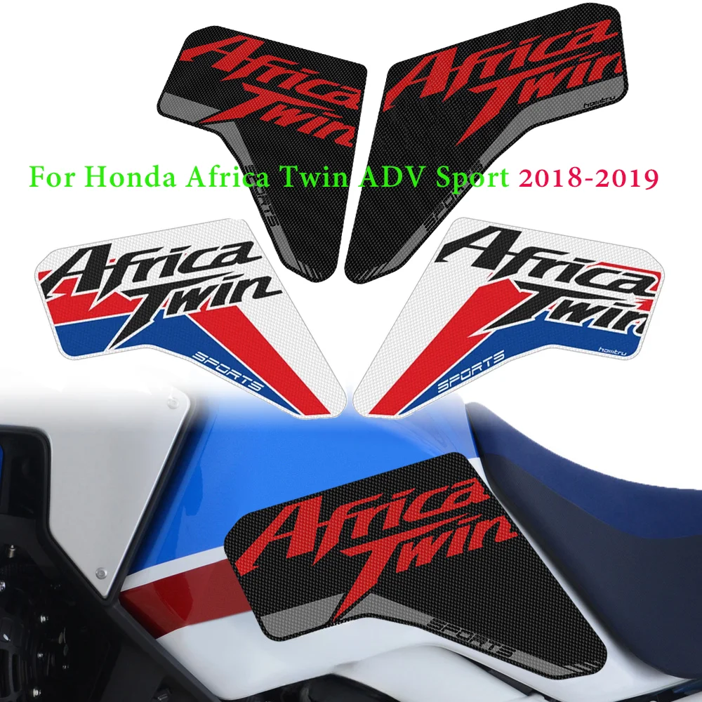 For Honda Africa Twin ADV Sport 2018 2019 Motorcycle Side Tank Pad Protection Knee Grip Traction Tank side sticker