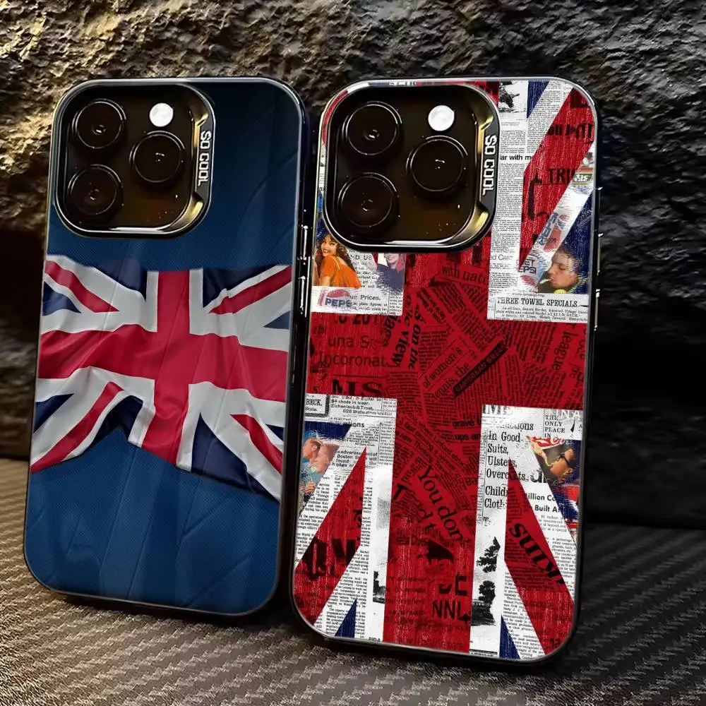 

England F-Flag Football matches Phone Case For iPhone 17,16,15,14,13,12,11 Plus,Pro Max,XS,Colored Silver Plated Inside Cover