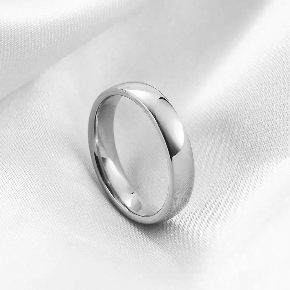 VQYSKO Vintage Wolfram Ring für Männer Glatte Plain Paar Ringe Punk Stil Mode Ring Schmuck Zubehör Großhandel – Detail 11