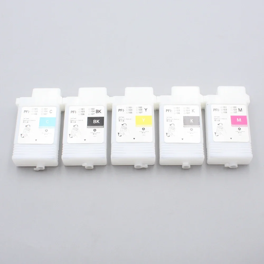 PFI120 Without chip For Canon PFI 120 PFI120 Refillable Ink Cartridge for Canon TM200 TM205 TM300 TM305 200 205 300 305 printer