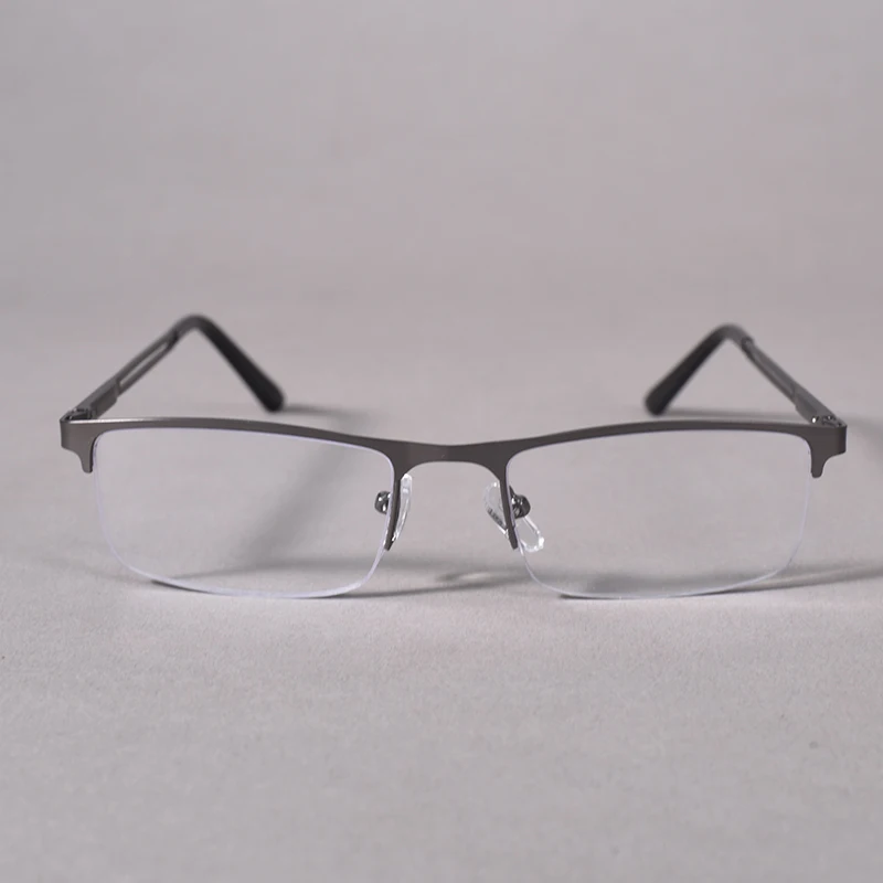 Herren-Lesebrille mit halbem Rahmen, modisch, quadratisch, Business-Rezeptbrille, blaues Licht blockiert + 125 + 175 + 225 + 275 – Detail 20