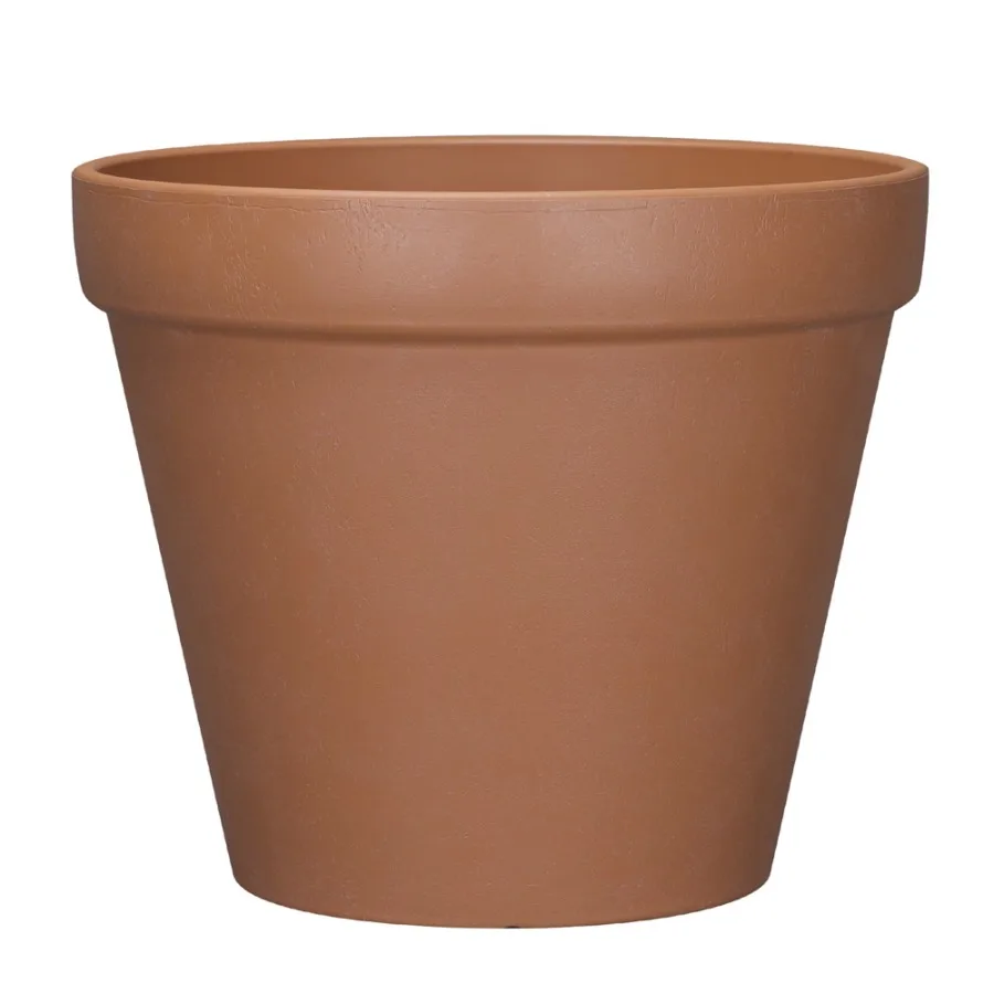 

Круглый цветочный горшок Blake 16 x 16 x 13.5 из переработанной смолы под терракоту