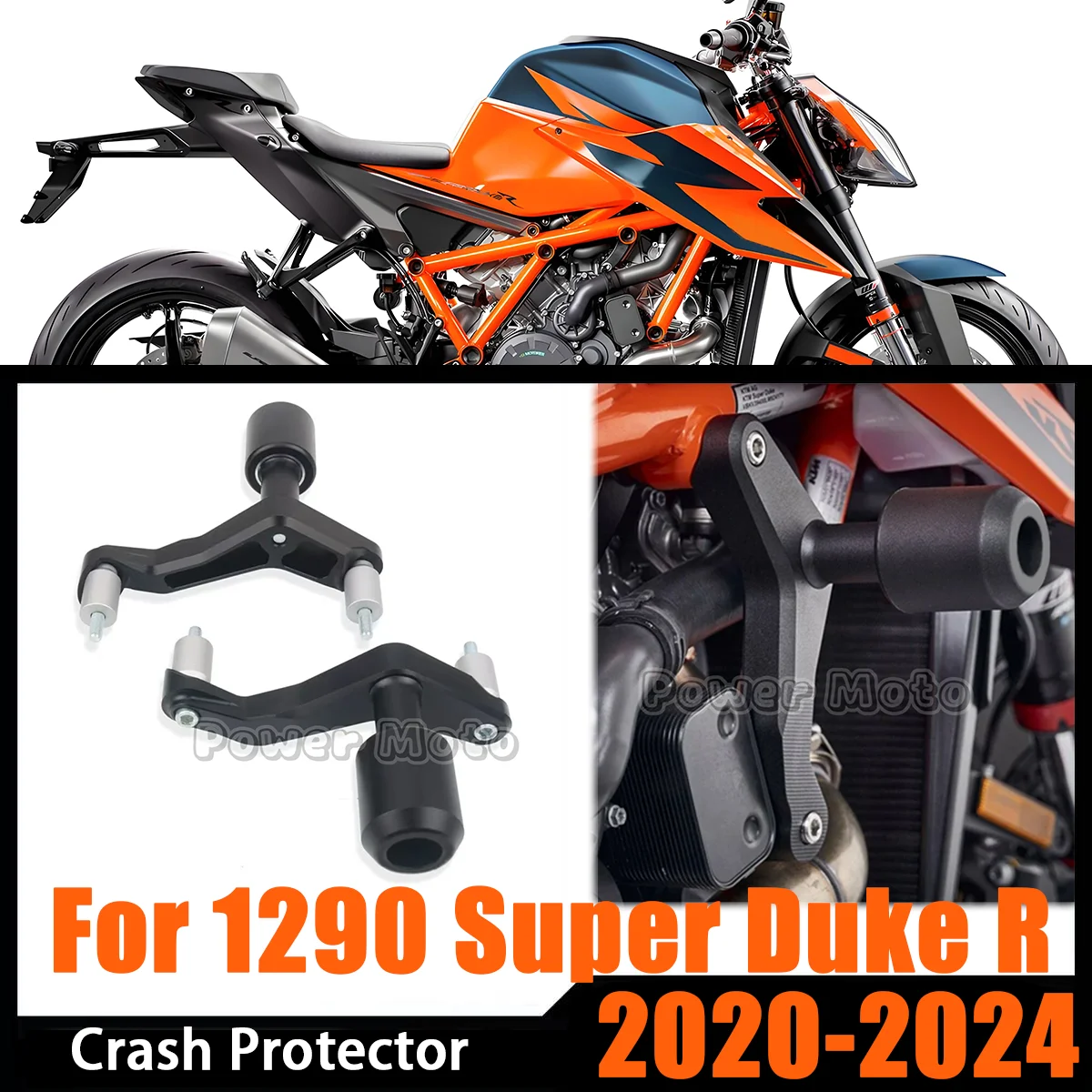 

For Super Duke 1290 R/RR 2020-2023 2021 2022 Motorcycle frame crash pads are suitable crash shaft engine stator slide protector