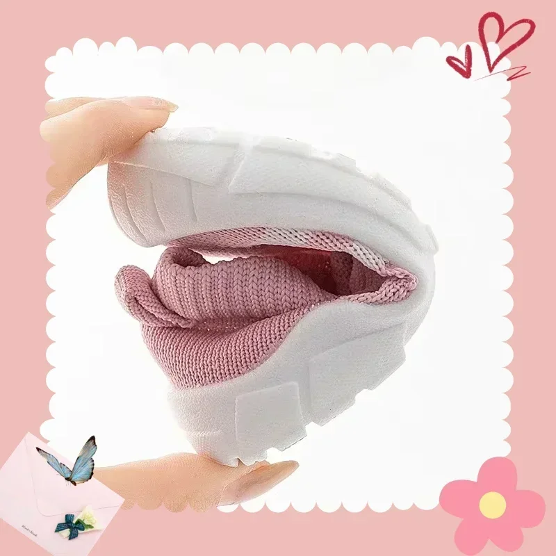 Neue modische Baby-Mesh-Schuhe für Kleinkinder mit weichen Sohlen, atmungsaktive Mesh-Sandalen, gestrickte Freizeitschuhe für Kinder