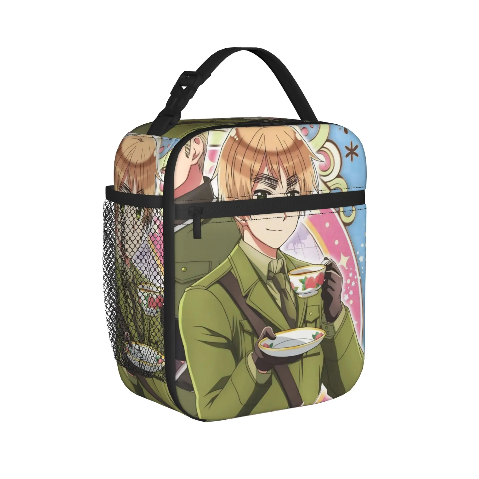 Hetalia Axis Powers Insulated Lunch Bag for Men Women  Storage Food Box Leakproof Cooler Thermal Lunch Boxes For School Office