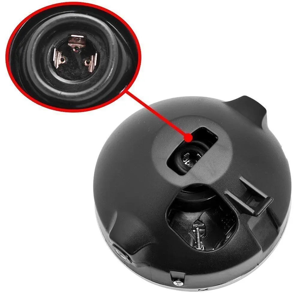 Halogens Motorcycle Headlights H4 Bulb 7 Inch Round 35W Universal Front Head Light Lamp Accessories for Honda CB400 VTEC ...