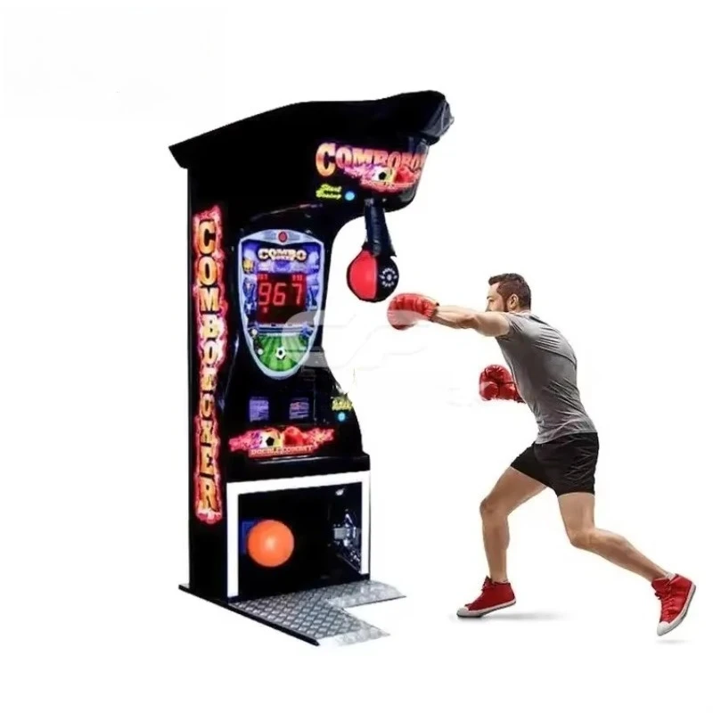 Coin Operated Arcade Game Kick And Boxing Machine Electronic Punch Boxing Amusement Equipment
