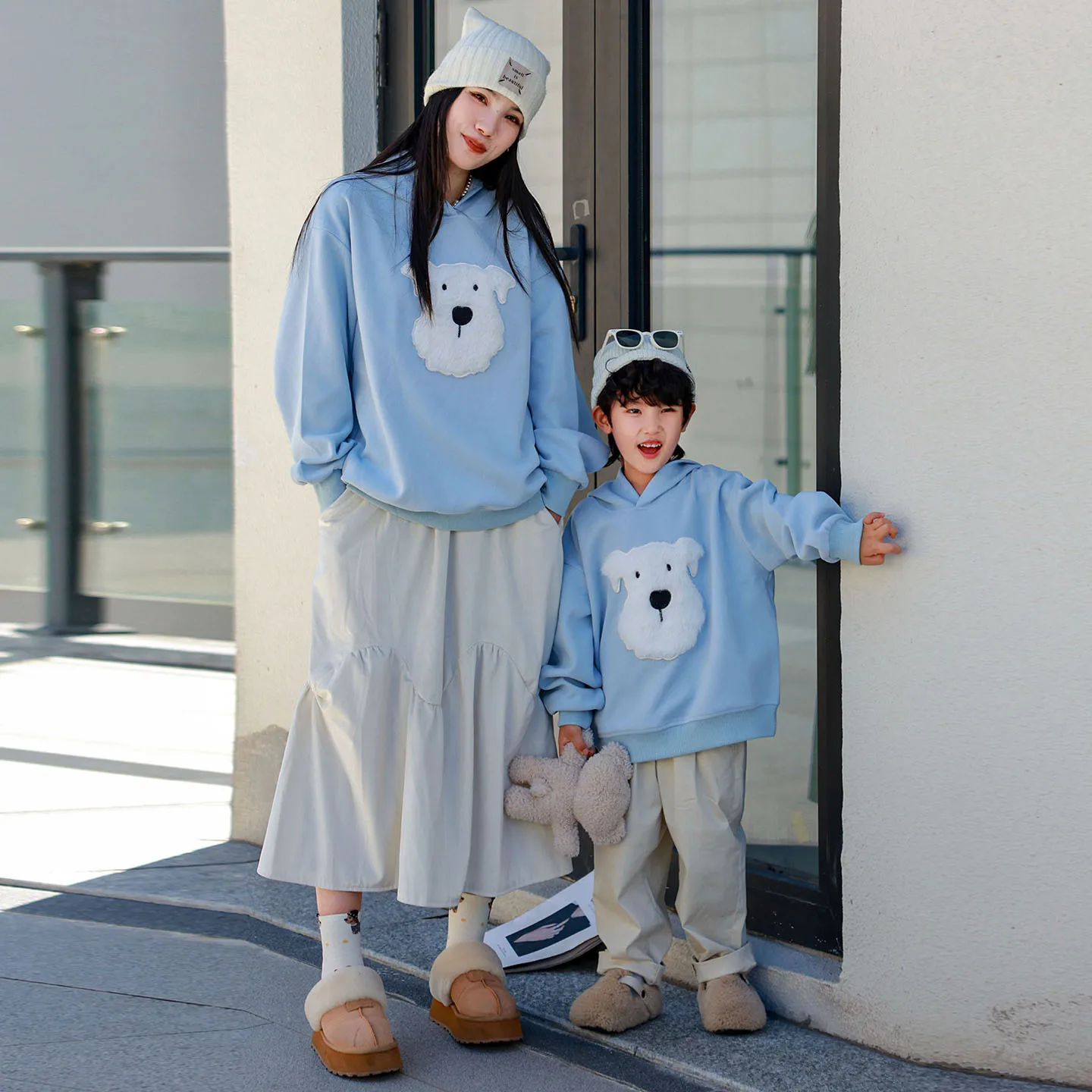 

2026 одинаковые толстовки для всей семьи, пуловер для мамы, сына, дочки, папы, детей, для пар, хлопковый пуловер с длинными рукавами, повседневная милая одежда унисекс