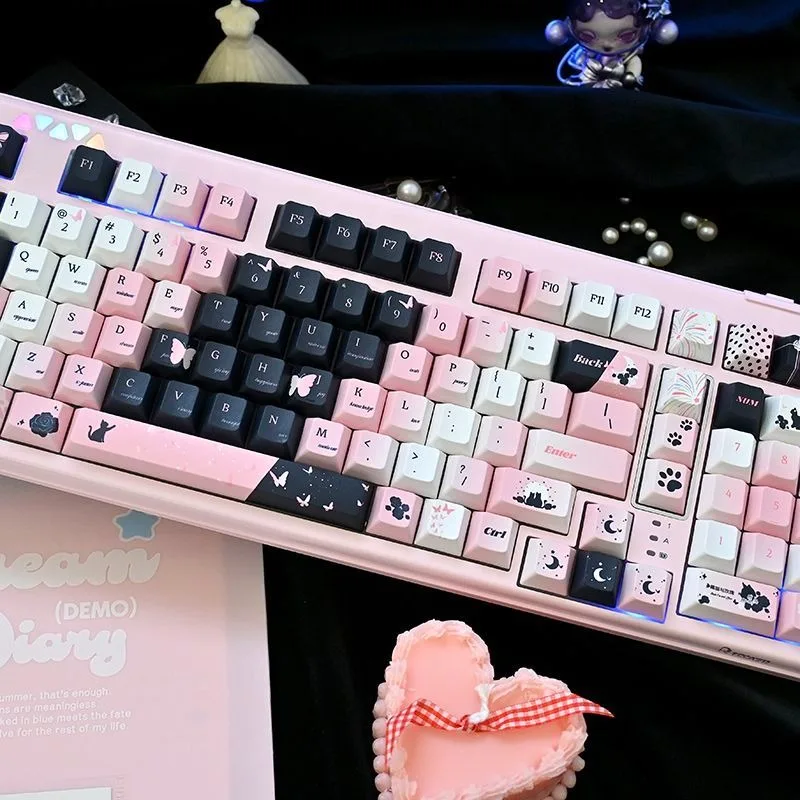 Key cap PBT five sided material, heat sublimation, high aesthetic value, internet celebrity, personalized keyboard creativity