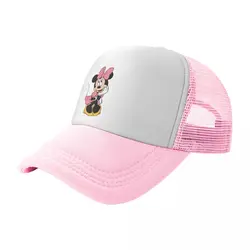 Minnie Mouse Mickey Mesh Trucker Hat Vintage Unisex Breathable Mesh-back Baseball Cap Adjustbale