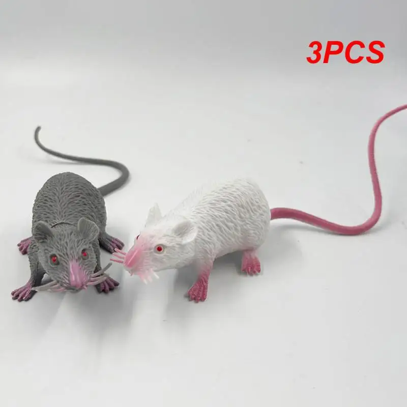 3PCS Halloween Simulation Of Small Mice Durable Structure Antiboredom Artifact Strong And Durable Toys Home Supplies Trick Mouse