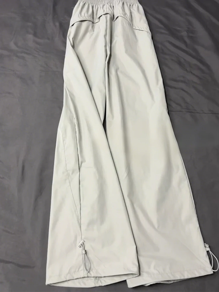 

Qui Dry Ice Silk Cool Feeling Мужчины Женщины Sle Тонкие летние повседневные брюки Длинные широкие брюки для рабочей одежды Дышащие легкие брюки