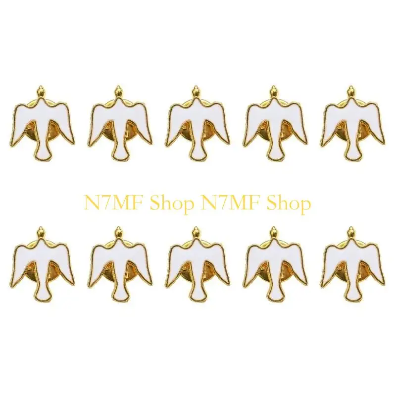 

N7MF, 10 шт., булавка с голубями на лацкане, модные броши с голубями, функциональная застежка для одежды, стильный зажим для для