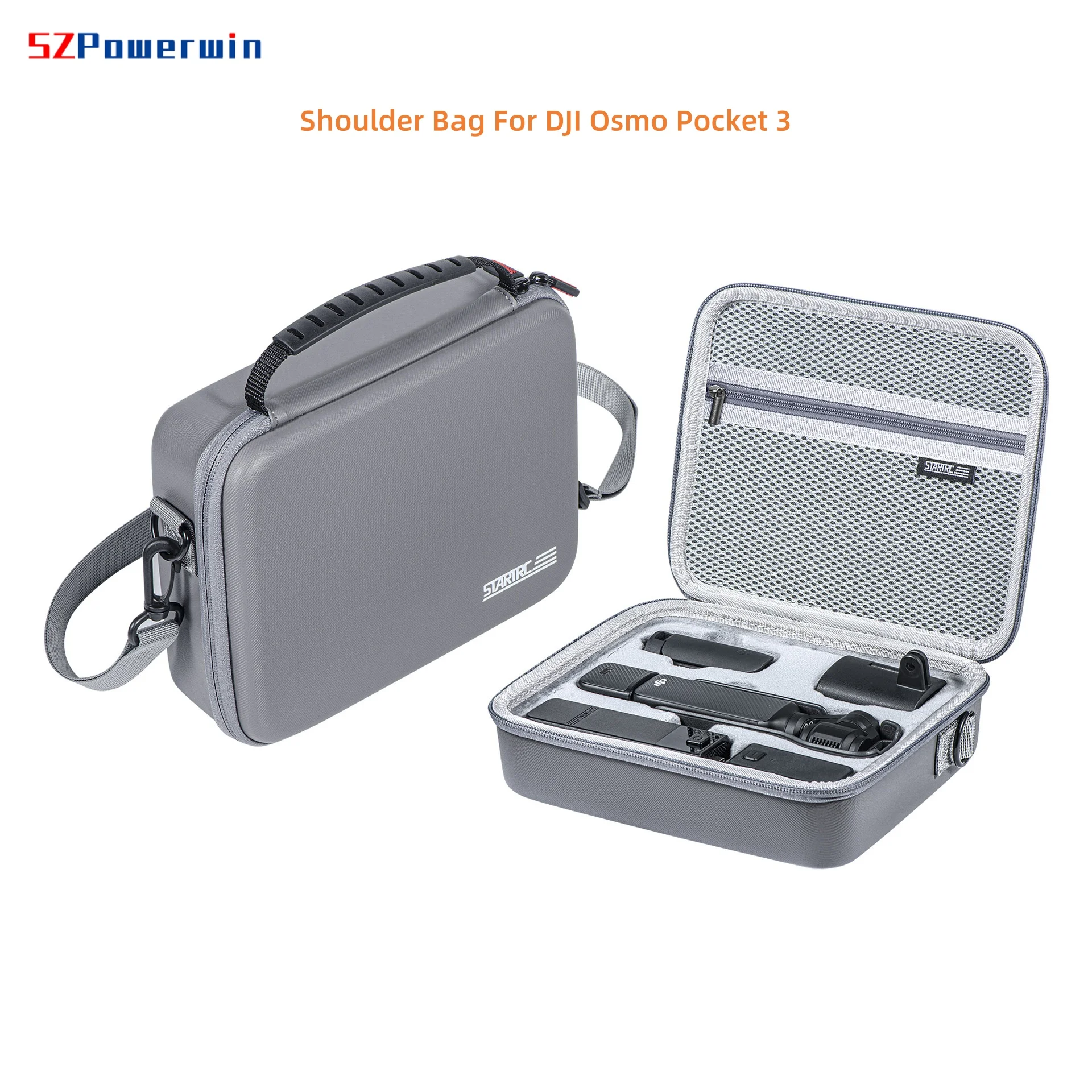 Portable Travel Shoulder Bag For DJI Osmo Pocket 3 Creator Combo Accessories Carrying Case PU Leather Storage Bag Waterproof Box