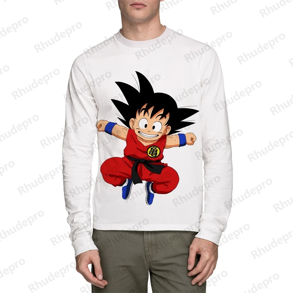 

Goku T-Shirt Dragon Ball Harajuku Style Goku Hip Hop Boy Long Sleeve Tee New Tops Trend Clothing High Quality Men's Y2k 5XL