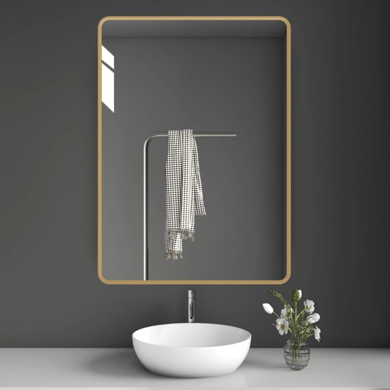 

Арочное зеркало для ванной комнаты, не требующее искажений, косметический отражатель, прочное зеркало из закаленного стекла, зеркало-стойка для настенного монтажа