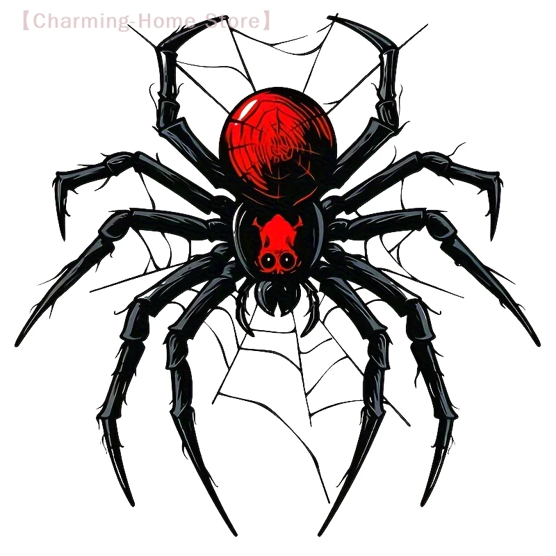 【M】面白いスパイダーオートバイステッカー防水DIYバイクサイドパネル燃料タンクフェアリングビニールデカールハロウィンデコレーション