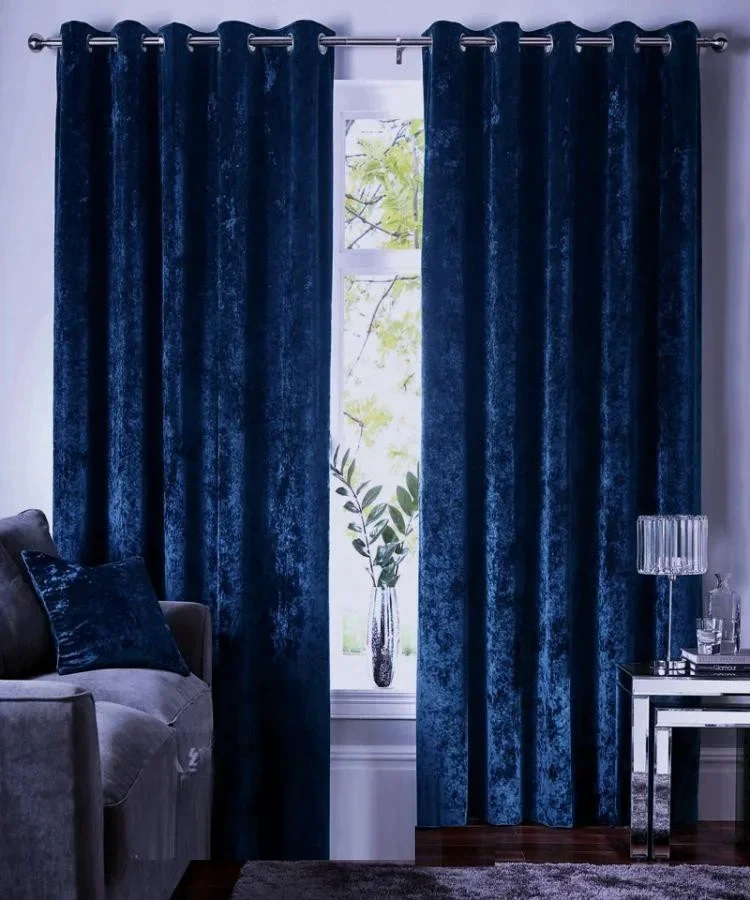 Black Velvet Curtains 108 inches - Blackout Soft Velvet Panel Drapes for Bedroom Thermal Insulated Window Treatment