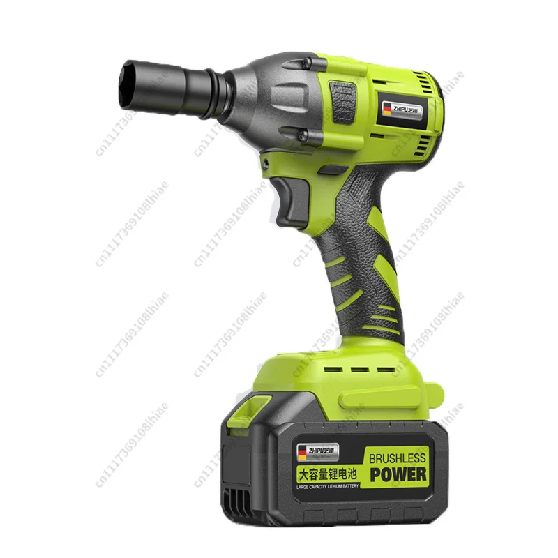Electric Wrench With High Torque Lithium Battery Brushless Impact Air Cannon Tire Auto Repair Tool