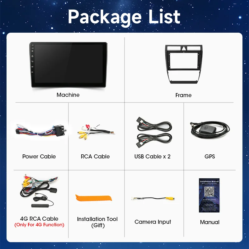 Srnubi 2 Din para Audi A6 C5 1997-2004, Navegación GPS, Radio para Auto con Android Auto, Unidad Principal Multimedia, Carplay, WIFI, 4G, Botón de Luz, Compatible con SWC, Bluetooth 5.4, Accesorios para Sistemas Inteligentes de Automóviles 8