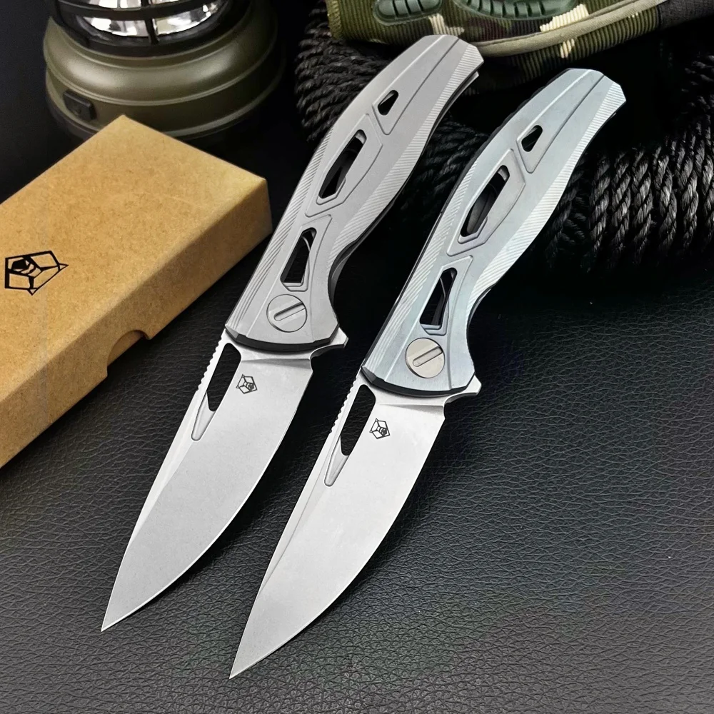 

Shirogorov F7 Folding Knife TC4 Titanium Alloy Handle D2 Blade Outdoor Hunting Self-defense Tactical EDC Multi-functional Knives
