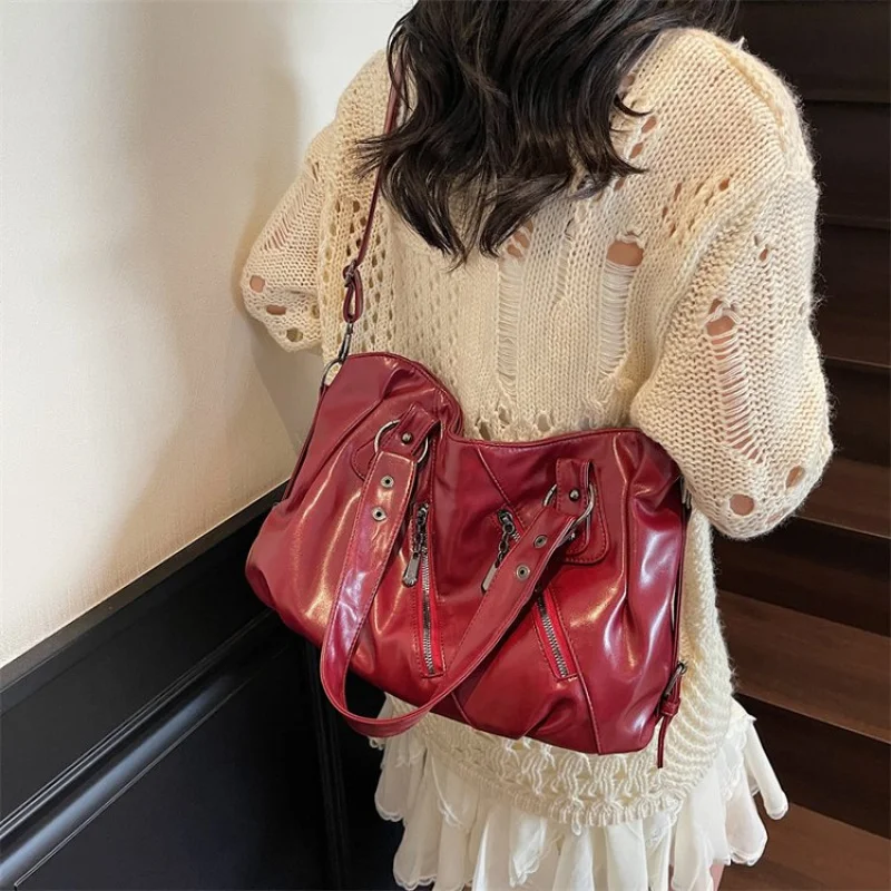 

Популярная классическая высококачественная кожаная женская сумка через плечо, роскошная брендовая модная элегантная повседневная винтажная сумка ​