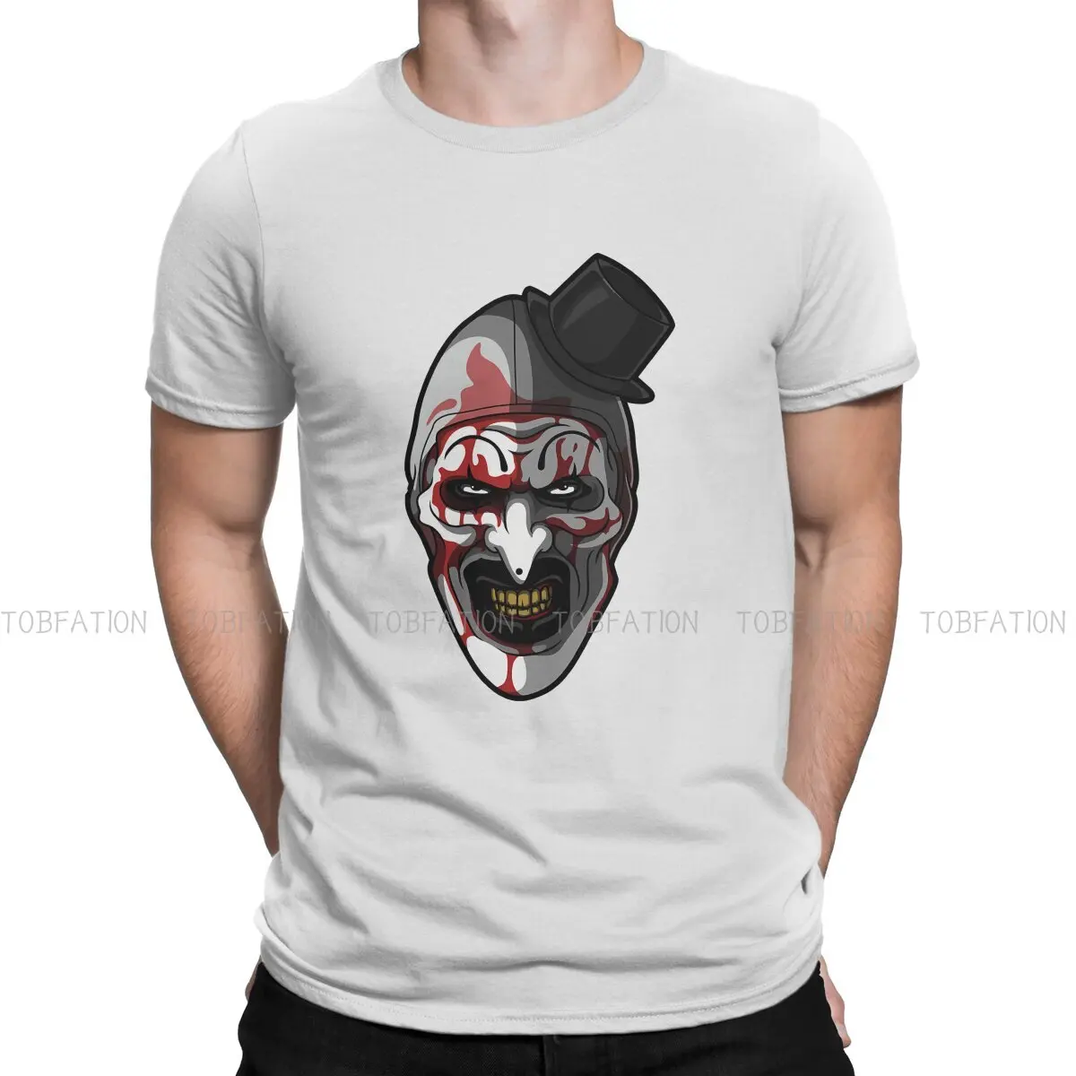 Casual TShirt For Men Terrifier Horror Films Tops Novelty T Shirt 100% Cotton Print Loose Creative Gift