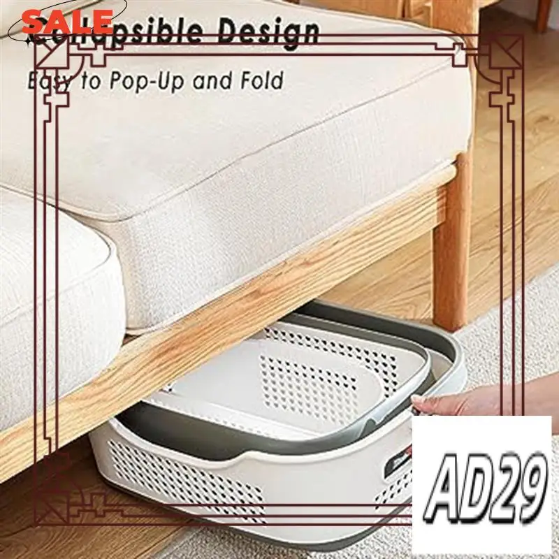

D9-1Set Collapsible Laundry Basket Foldable Laundry Basket PP With Handles For Laundry