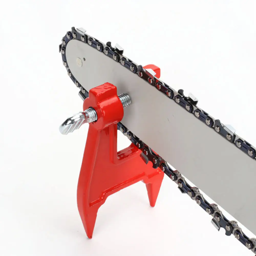 Chainsaw Bar Clamp Vise Sharpener Filing Holder Woodworking Tool Outdoor Logging Maintenance Power Saw Accessory Supply view 6