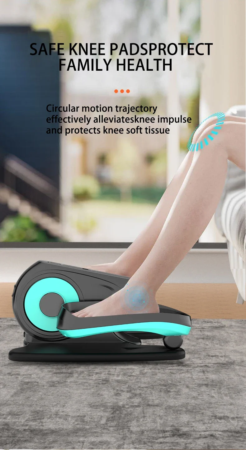 Under Desk Elliptical Machine Electric Mini  Exercise  Portable Rehabilitation Fitness Leg Exercise Machine with LCD Monitor