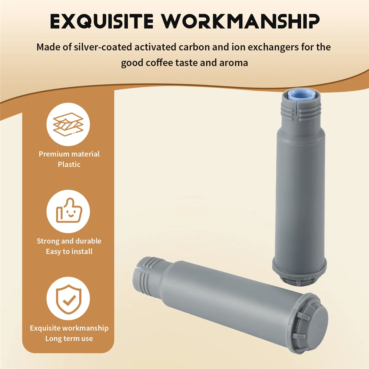 A08I 4 pezzi filtro acqua macchina per caffè espresso per Krups Claris F088 sistema di filtraggio Aqua, per Siemens, Bosch, Nivona, Gaggenau, AEG, Neff