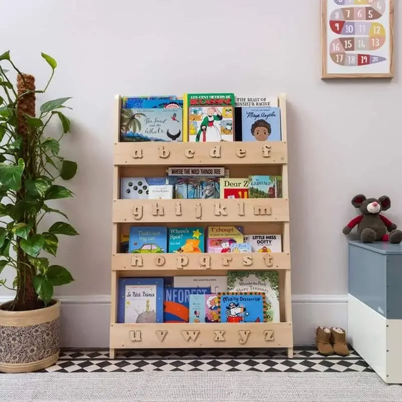 Books® Children’s Bookshelf 43.3” x 30.3” x 2.8” - The Original Handmade Classic Book Storage Solution for Kids Age 0-10 - 4 She