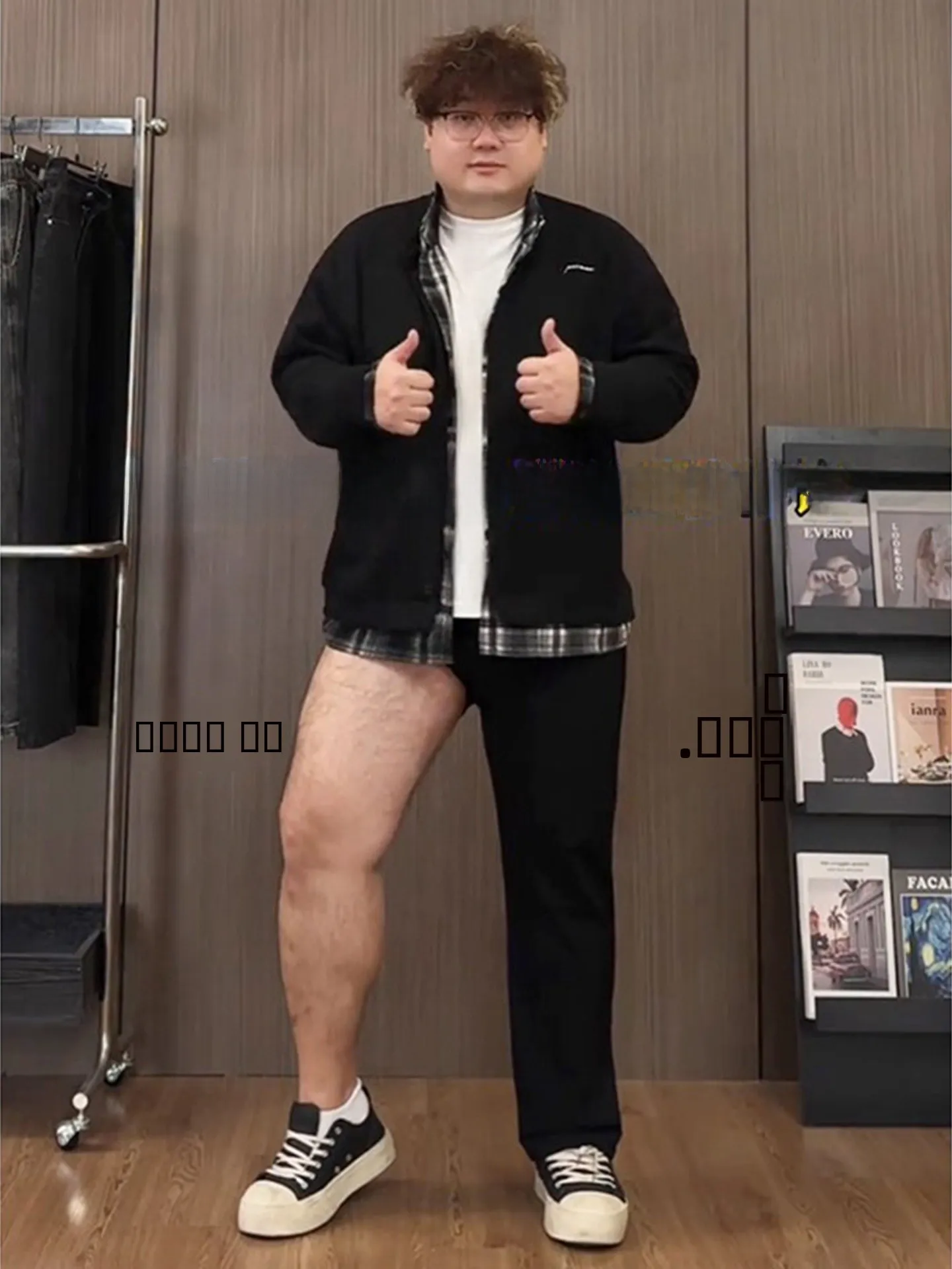 

GSS Labora Men's Jeans Bla Knife Flared Elastic Slimming Large Size Straight Leg Cotton Polyester Blend Denim